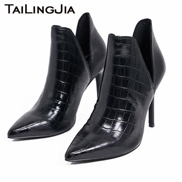 boots pointed toe high heel short for women 2021 stilettos booties ladies elegant black crocodile pattern pu leather ankle boot
boots pointed toe high heel short for women 2021 stilettos booties ladies elegant black crocodile pattern pu leather ankle boot