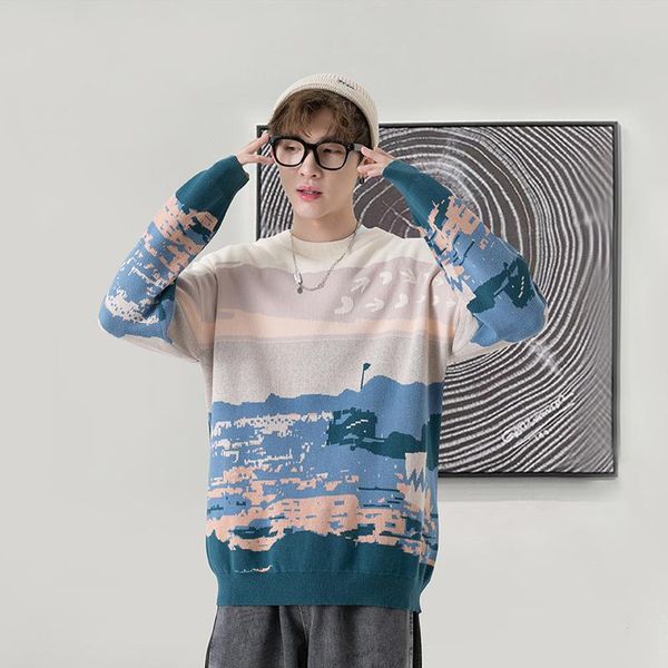 men's sweaters men sweater winter vintage abstract pattern printing pullover o-neck harajuku style street fashion, White;black
men's sweaters men sweater winter vintage abstract pattern printing pullover o-neck harajuku style street fashion, White;black