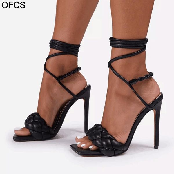 weave women sandals 2021 summer new high heels open toe sandal female stripper sandals women shoes size 35-42, Black
weave women sandals 2021 summer new high heels open toe sandal female stripper sandals women shoes size 35-42, Black