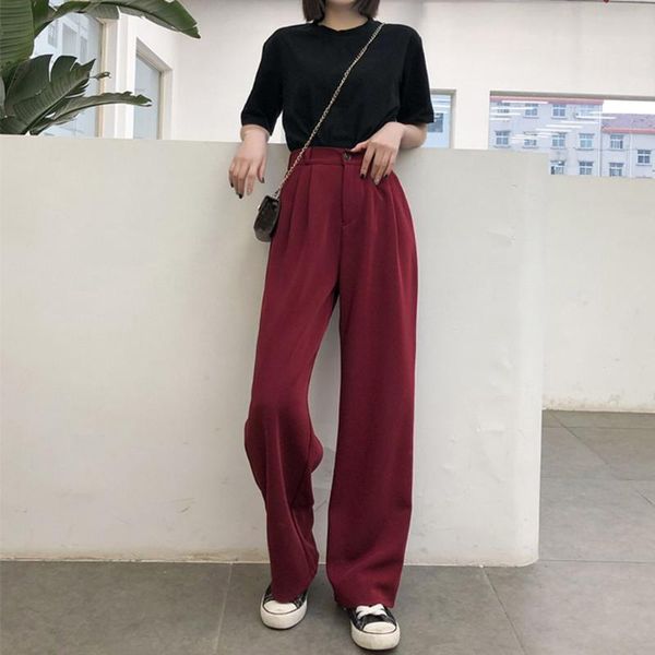 women's pants & capris straight large size casual solid wide leg trousers streetwear suit full-length selling chic loose pants#, Black;white
women's pants & capris straight large size casual solid wide leg trousers streetwear suit full-length selling chic loose pants#, Black;white