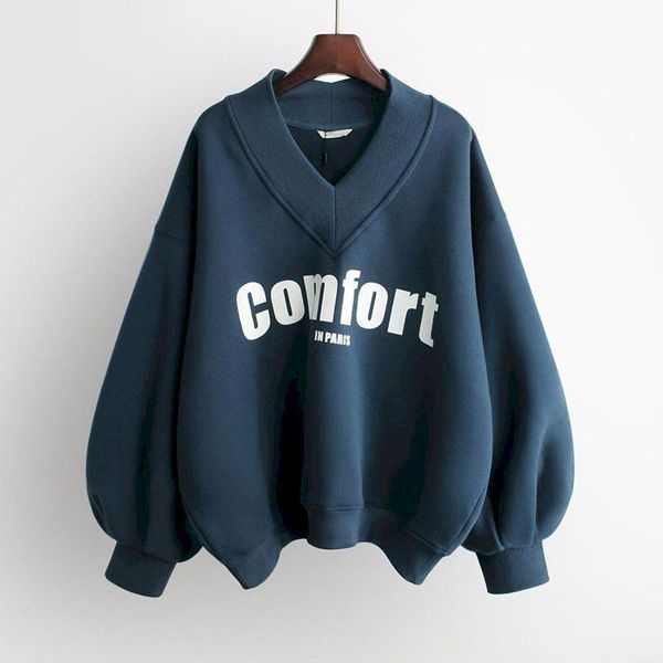 men's hoodies & sweatshirts women hoodie fleece sweatshirt v-neck autumn winter plus thicken loose korean oversized lantern sleeve pull, Black
men's hoodies & sweatshirts women hoodie fleece sweatshirt v-neck autumn winter plus thicken loose korean oversized lantern sleeve pull, Black