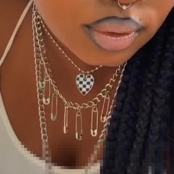 pendant necklaces 2000s aesthetic checkerboard pattern heart necklace for women y2k jewelry vintage punk ins egirl fashion friends gifts, Silver
pendant necklaces 2000s aesthetic checkerboard pattern heart necklace for women y2k jewelry vintage punk ins egirl fashion friends gifts, Silver