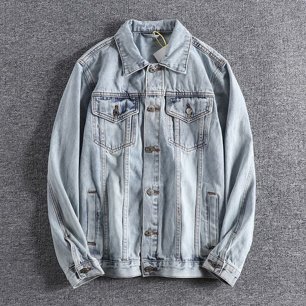 new european american street trend denim coat gradient pattern loose and versatile jacket man outerwear 0593 mi0v, Black;brown
new european american street trend denim coat gradient pattern loose and versatile jacket man outerwear 0593 mi0v, Black;brown
