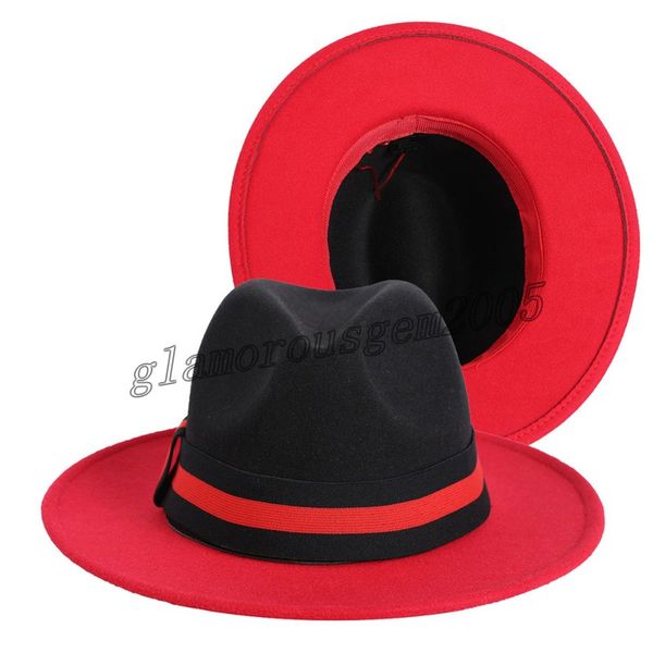 fedora hat fashion patchwork design women winter felted hats wide brim vintage gentleman elegant dress jazz caps, Blue;gray
fedora hat fashion patchwork design women winter felted hats wide brim vintage gentleman elegant dress jazz caps, Blue;gray
