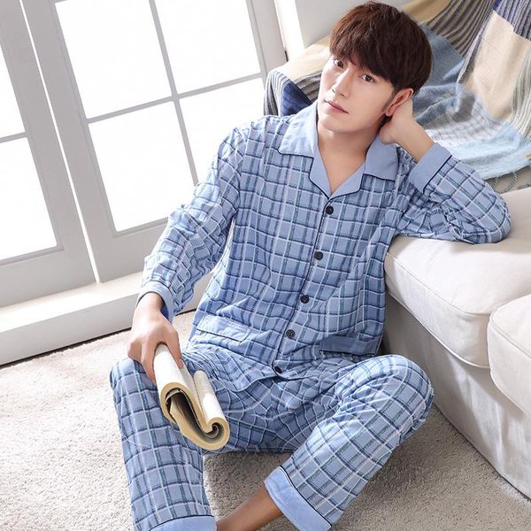 men's sleepwear plus size -4xl autumn winter lounge suit men plaid pajama sets long sleeve pyjamas an sky blue clothing, Black;brown
men's sleepwear plus size -4xl autumn winter lounge suit men plaid pajama sets long sleeve pyjamas an sky blue clothing, Black;brown