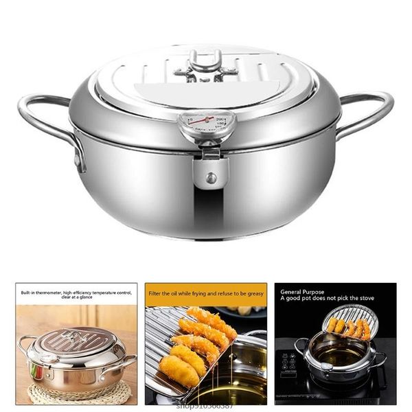 pans deep frying pot tempura fryer pan with lid stainless steel oil drainer wire rack kitchen fried cooking tool dropship
pans deep frying pot tempura fryer pan with lid stainless steel oil drainer wire rack kitchen fried cooking tool dropship