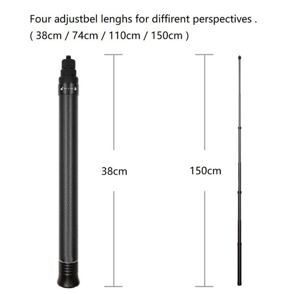 selfie monopods ultra light carbon fiber invisible stick, 1.5m, suitable for insta360 one x2 / r x 2021, accessories
selfie monopods ultra light carbon fiber invisible stick, 1.5m, suitable for insta360 one x2 / r x 2021, accessories