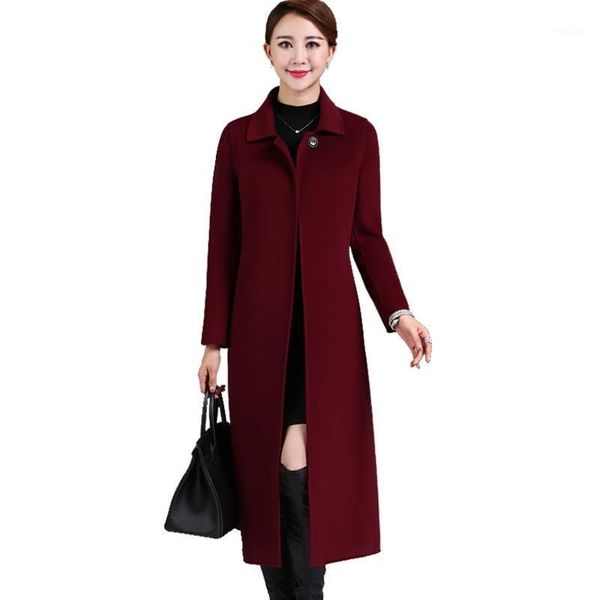 women's wool & blends woolen coat mid-long winter jacket big size fashion korean temperament all-match was thin overcoat female, Black
women's wool & blends woolen coat mid-long winter jacket big size fashion korean temperament all-match was thin overcoat female, Black