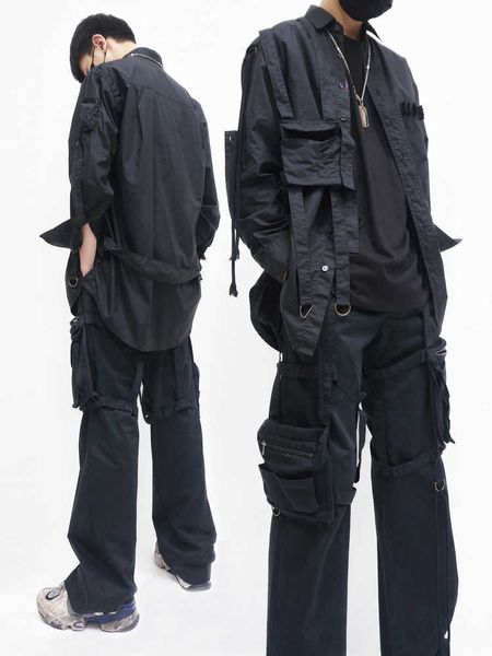 men's casual shirts raf03 redux21ss archive tactical bandage fold function pocket deconstruction shirt, White;black
men's casual shirts raf03 redux21ss archive tactical bandage fold function pocket deconstruction shirt, White;black
