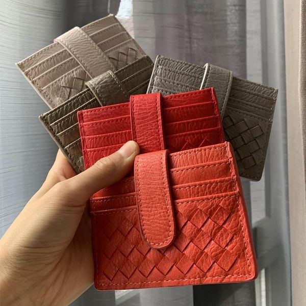 wallets 2021 fashion woven leather card holder luxury belt protect for lady slim money clip, Red;black
wallets 2021 fashion woven leather card holder luxury belt protect for lady slim money clip, Red;black