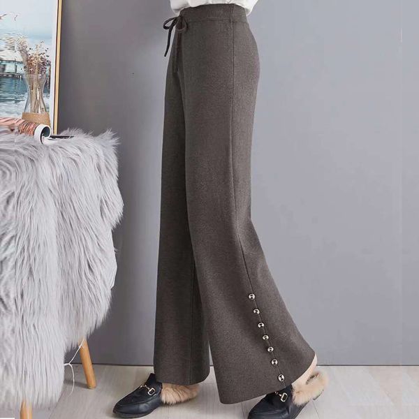women 2021 new long knit straight pants autumn winter thick warm wide leg pant beading moping shaking trousers female overalls 6jrg, Black;white
women 2021 new long knit straight pants autumn winter thick warm wide leg pant beading moping shaking trousers female overalls 6jrg, Black;white