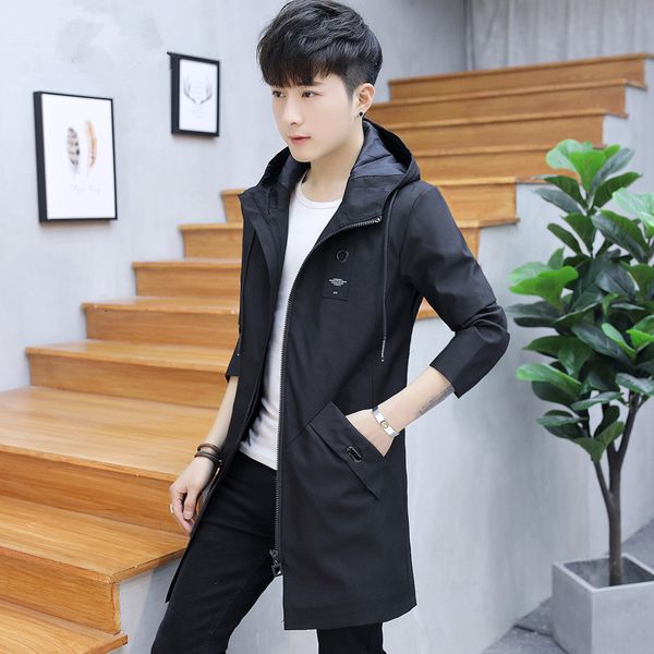 2021 spring and autumn new coat korean jacket men's plush thickened medium length windbreaker fashion, Black;brown
2021 spring and autumn new coat korean jacket men's plush thickened medium length windbreaker fashion, Black;brown