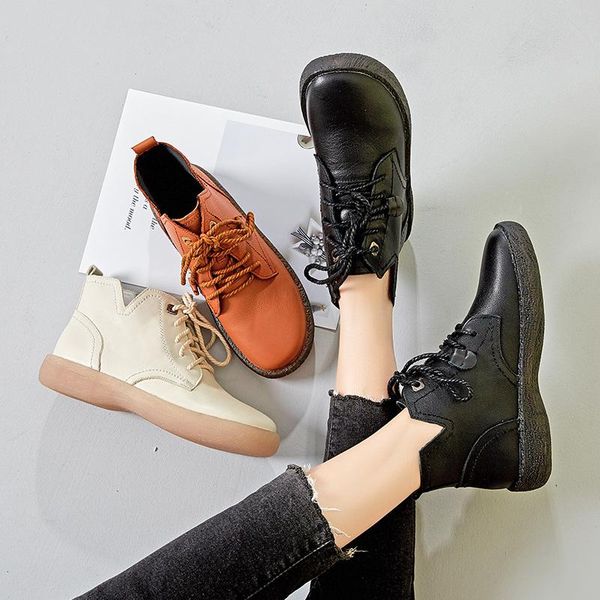 boots nice autumn women genuine leather short plush ladies ankle female platform flat boot lace-up causal botas mujer, Black
boots nice autumn women genuine leather short plush ladies ankle female platform flat boot lace-up causal botas mujer, Black