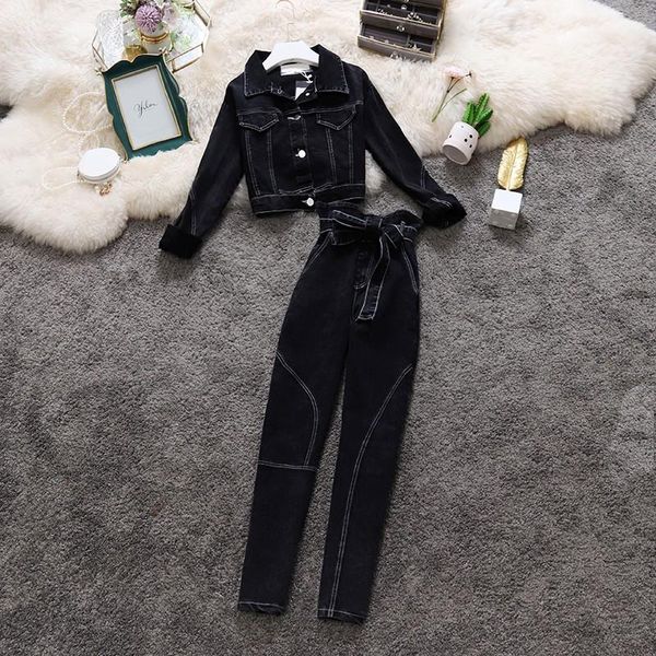 denim suit 2021 autumn new style stand-up collar long-sleeved short jacket high-waisted trousers two-piece female, White
denim suit 2021 autumn new style stand-up collar long-sleeved short jacket high-waisted trousers two-piece female, White