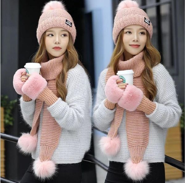 hats, scarves & gloves sets hat scarf 3pcs autumn winter women's caps knitted warm windproof cute multifunctional for girls, Blue;gray
hats, scarves & gloves sets hat scarf 3pcs autumn winter women's caps knitted warm windproof cute multifunctional for girls, Blue;gray