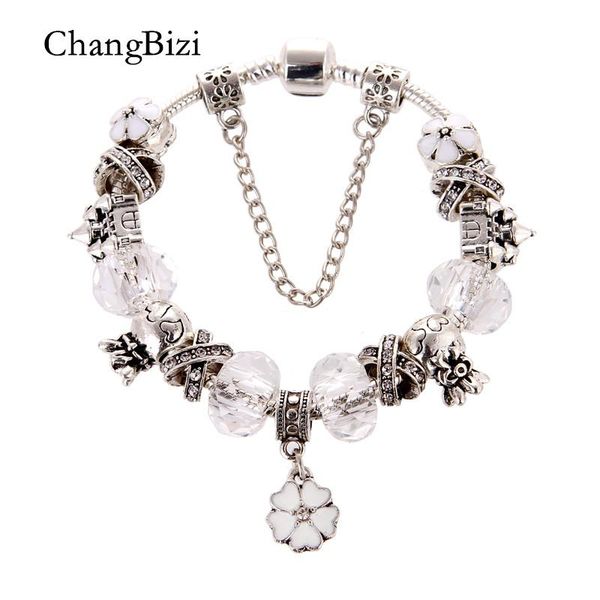 charm bracelets european style silver plated flower pendant white crystal fashion diy elegant charms pand & bangles for women gift, Golden;silver
charm bracelets european style silver plated flower pendant white crystal fashion diy elegant charms pand & bangles for women gift, Golden;silver
