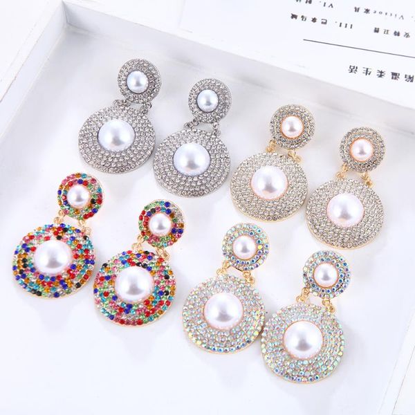 dangle & chandelier ztech design luxury big round colorful crystal with imitation pearl drop earrings for women fashion accessories pendient, Silver
dangle & chandelier ztech design luxury big round colorful crystal with imitation pearl drop earrings for women fashion accessories pendient, Silver