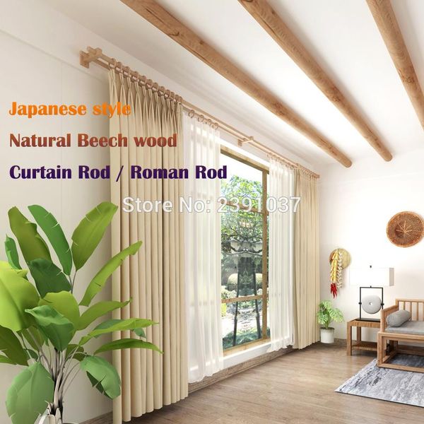 other home decor natural beech wood roman rod silent solid double curtain surface wax finish with accessories for stay/el
other home decor natural beech wood roman rod silent solid double curtain surface wax finish with accessories for stay/el