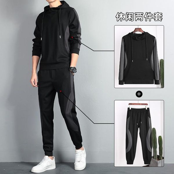 men's tracksuits men's hooded sweatshirt casual fashion sports suit 2021 autumn winter korean trend two-piece, Gray
men's tracksuits men's hooded sweatshirt casual fashion sports suit 2021 autumn winter korean trend two-piece, Gray