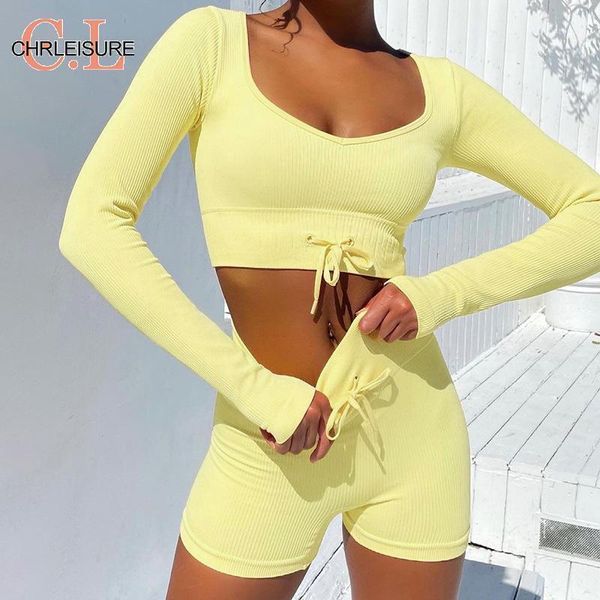 women's tracksuits chrleisure women drawstring fitness shorts sets ribbed v neck long sleeve casual set femme running work out gym clot, Gray
women's tracksuits chrleisure women drawstring fitness shorts sets ribbed v neck long sleeve casual set femme running work out gym clot, Gray