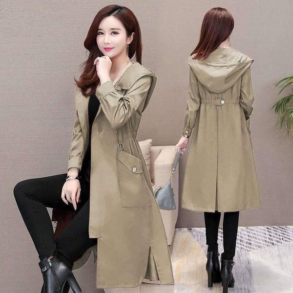 korean mid-length windbreaker women 2021 autumn new slim hooded casual thin trench coat solid manteau femme moda mujer plus size, Tan;black
korean mid-length windbreaker women 2021 autumn new slim hooded casual thin trench coat solid manteau femme moda mujer plus size, Tan;black