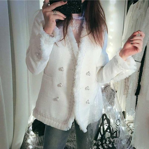 women's jackets boho inspired woolen white tweed jacket coat high fashion fringe hem women 2021 winter ladies breasted, Black;brown
women's jackets boho inspired woolen white tweed jacket coat high fashion fringe hem women 2021 winter ladies breasted, Black;brown
