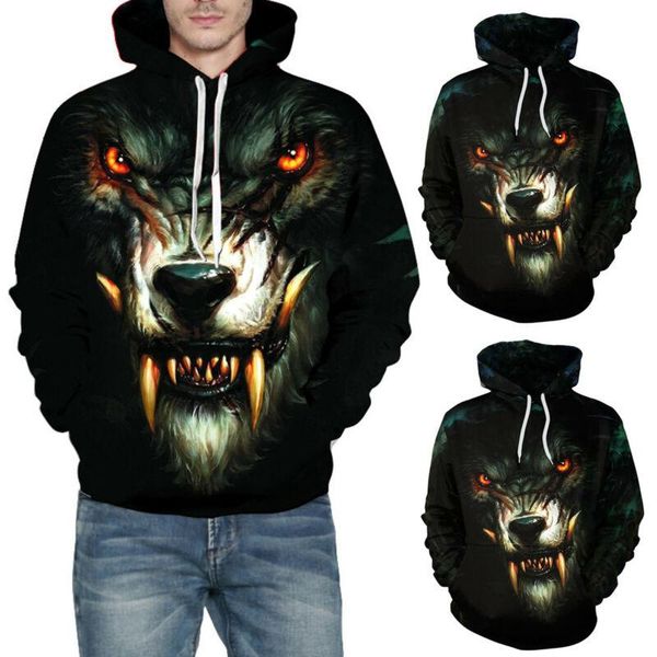 men's hoodies & sweatshirts men women wolf teeth 3d printed hoodie sweatshirt horror couple hooded pullover, Black
men's hoodies & sweatshirts men women wolf teeth 3d printed hoodie sweatshirt horror couple hooded pullover, Black