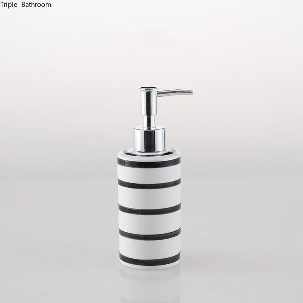 liquid soap dispenser 260ml round lotion bottle european style ceramics black white stripes bottles hand bathroom accessories
liquid soap dispenser 260ml round lotion bottle european style ceramics black white stripes bottles hand bathroom accessories