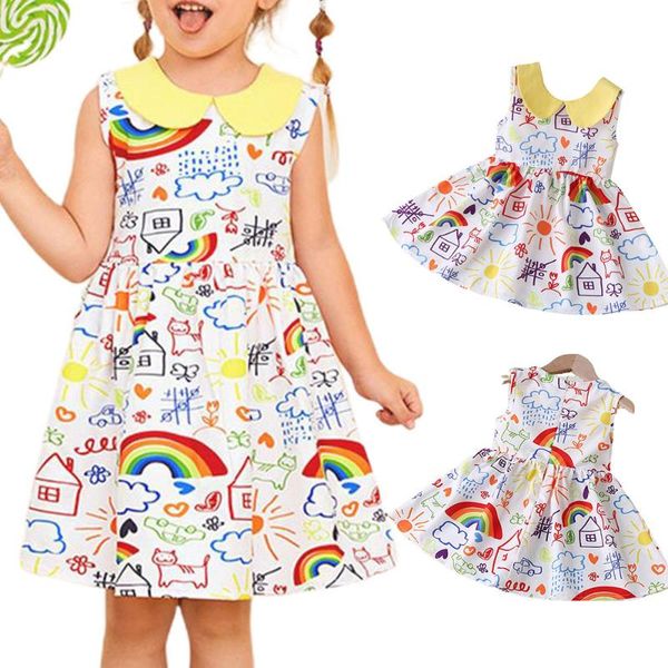 girl's dresses kids girls muticoloured printed casual sleeveless loose dress summer sundress children outwearing turndown collar clothe, Red;yellow
girl's dresses kids girls muticoloured printed casual sleeveless loose dress summer sundress children outwearing turndown collar clothe, Red;yellow