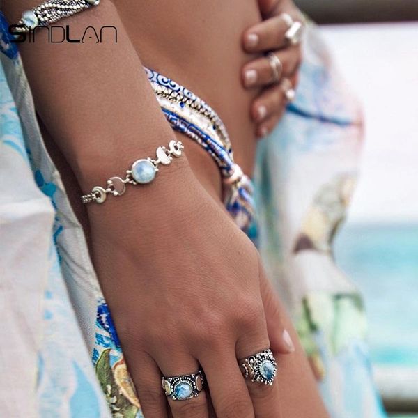 charm bracelets sindlan bracelet fashion ethnic wind jewelry bohemian opal crystal moon vintage accessories bangles for women, Golden;silver
charm bracelets sindlan bracelet fashion ethnic wind jewelry bohemian opal crystal moon vintage accessories bangles for women, Golden;silver