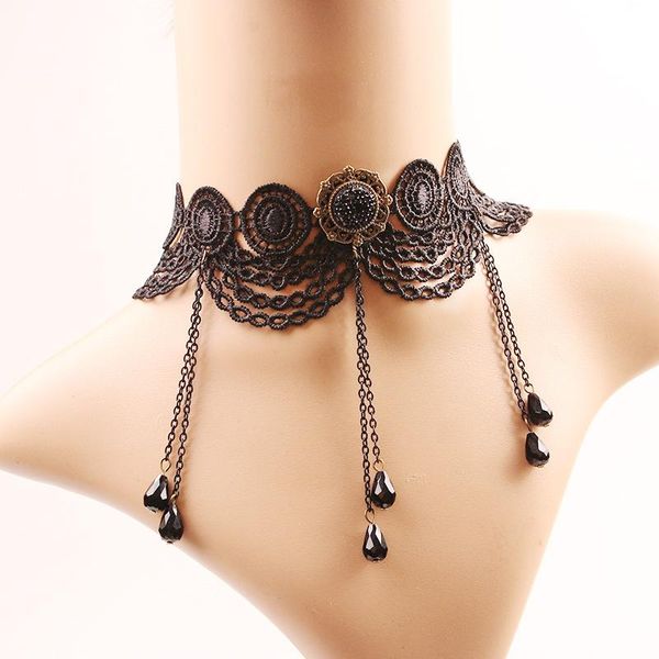 chokers black lace necklace women fashion tassel crystal goth aesthetic choker chain hallowmas party jewelry initial charm gift, Golden;silver
chokers black lace necklace women fashion tassel crystal goth aesthetic choker chain hallowmas party jewelry initial charm gift, Golden;silver