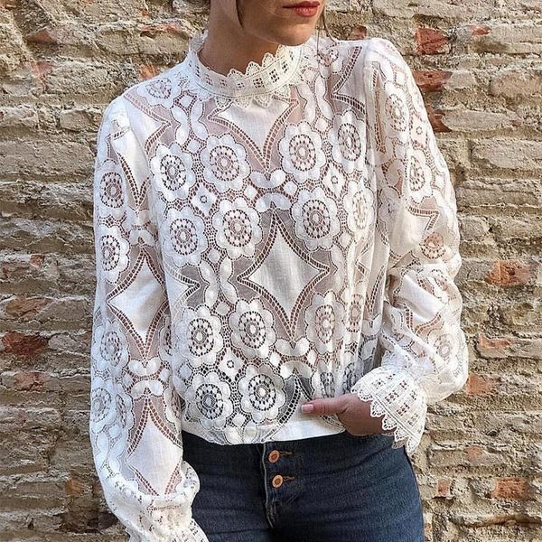 summer fashion female hollow out blouse lace embroidery shirt long lantern sleeve white elegant women blouse 1pc
summer fashion female hollow out blouse lace embroidery shirt long lantern sleeve white elegant women blouse 1pc