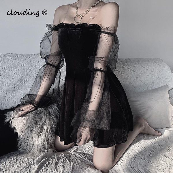 casual dresses fashion black tube mesh transparent dress high waist slim cheongsam mini party women's, Black;gray
casual dresses fashion black tube mesh transparent dress high waist slim cheongsam mini party women's, Black;gray