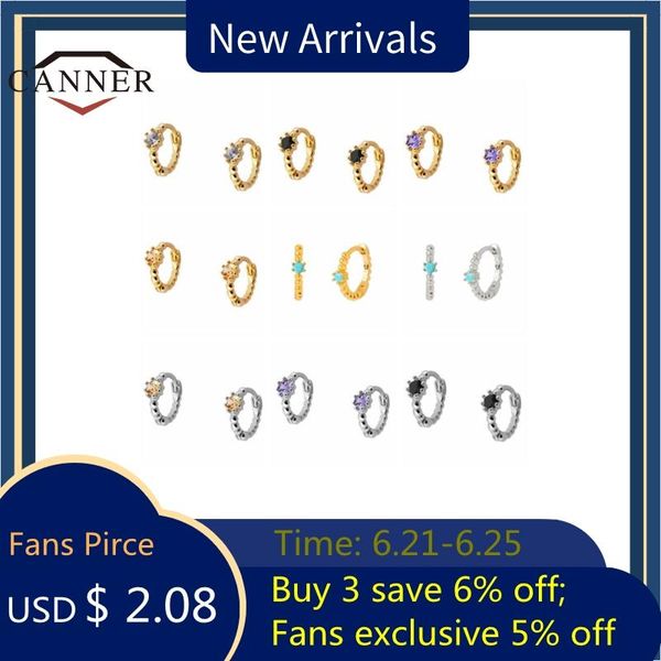 hoop & huggie canner 925 sterling silver turquoise/lavender zircon small earrings for women men piercing earings fashion jewelry, Golden;silver
hoop & huggie canner 925 sterling silver turquoise/lavender zircon small earrings for women men piercing earings fashion jewelry, Golden;silver