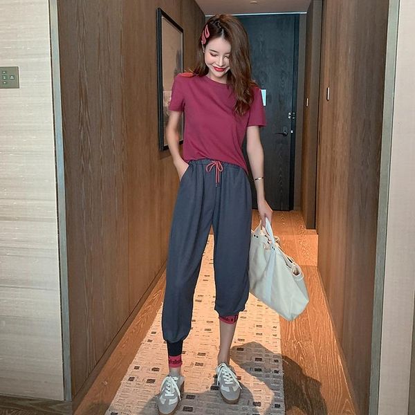 plus size loose tshirts and pants women two piece set summer short sleeve casual 2 piece suits female sportswear outfit clothes, Gray
plus size loose tshirts and pants women two piece set summer short sleeve casual 2 piece suits female sportswear outfit clothes, Gray