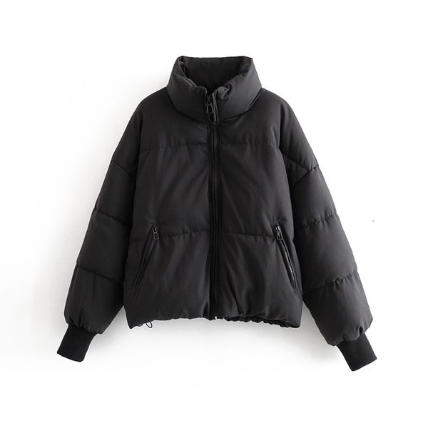 2021 new winter loose warm thickened women's cotton padded jacket uniform color casual fashion collar 2iii, Black
2021 new winter loose warm thickened women's cotton padded jacket uniform color casual fashion collar 2iii, Black