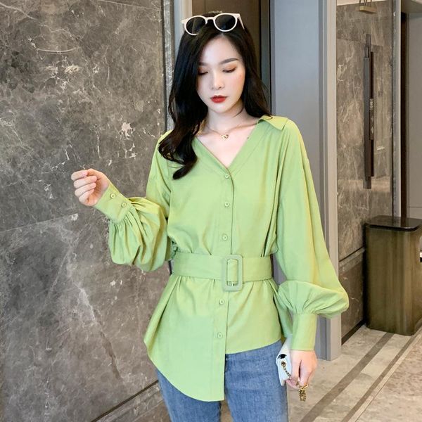 2021 spring new mid-length shirt women loose with belt korean version waist solid color all-match chiffon shirt women, White
2021 spring new mid-length shirt women loose with belt korean version waist solid color all-match chiffon shirt women, White