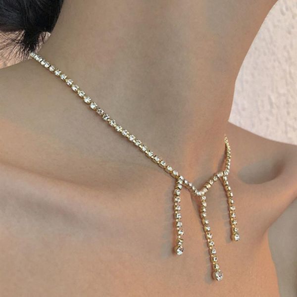 chokers elegant full rhinestone chain tassel choker necklace wediing jewelry for women luxury crystal bridal collar gift, Golden;silver
chokers elegant full rhinestone chain tassel choker necklace wediing jewelry for women luxury crystal bridal collar gift, Golden;silver