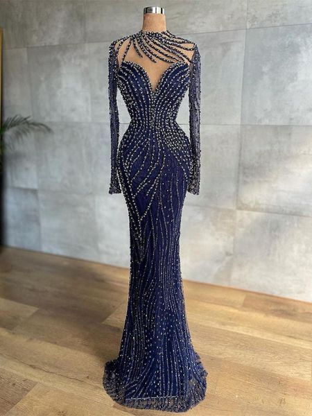 party dresses luxury beaded navy blue mermaid prom with detachable train long sleeves high neck evening dress real image plus size, White;black
party dresses luxury beaded navy blue mermaid prom with detachable train long sleeves high neck evening dress real image plus size, White;black
