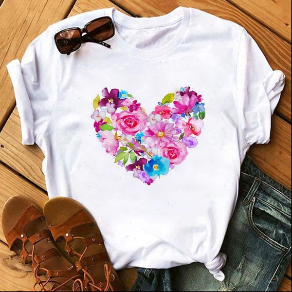 women t shirt summer casual tshirts tees harajuku colorful love heart new kawaii short sleeve female t shirt, White
women t shirt summer casual tshirts tees harajuku colorful love heart new kawaii short sleeve female t shirt, White