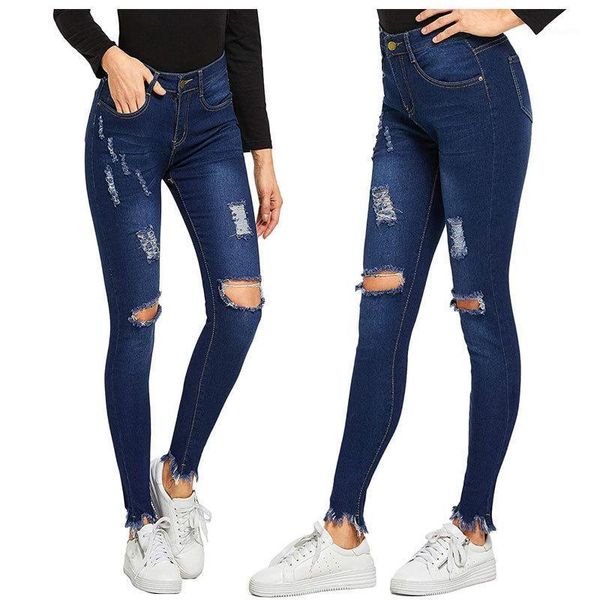 women's jeans stretch ripped distressed skinny high waist denim pants shredded trousers casual jeggings ladies spring wear, Blue
women's jeans stretch ripped distressed skinny high waist denim pants shredded trousers casual jeggings ladies spring wear, Blue