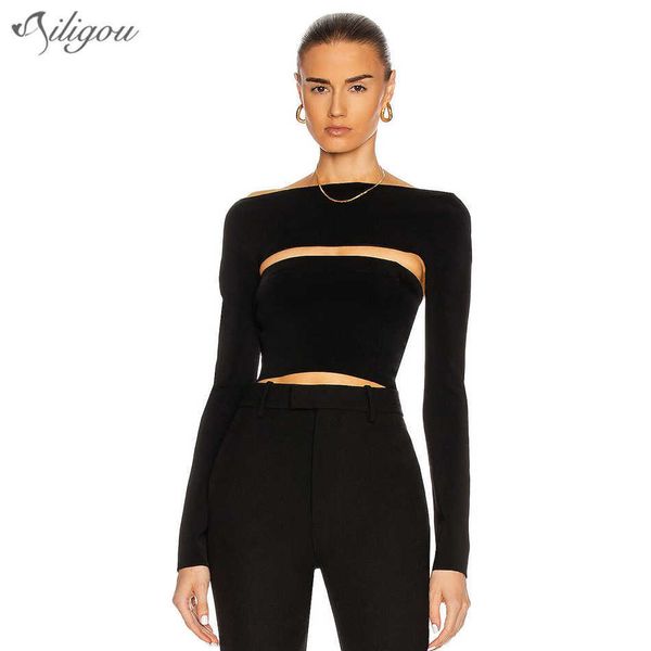 strapless bandage ladies hollow casual long sleeve t-shirt skinny summer slim clothing 210527, White
strapless bandage ladies hollow casual long sleeve t-shirt skinny summer slim clothing 210527, White