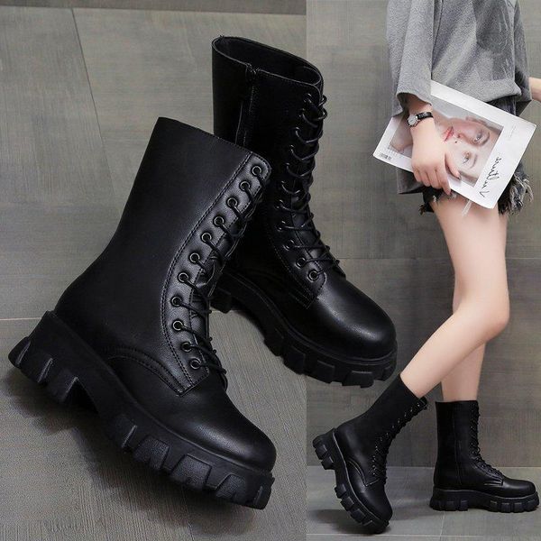 boots motorcycle 2021 autumn winter women's medium tube british style thick soled ins shoes fashion thin, Black
boots motorcycle 2021 autumn winter women's medium tube british style thick soled ins shoes fashion thin, Black
