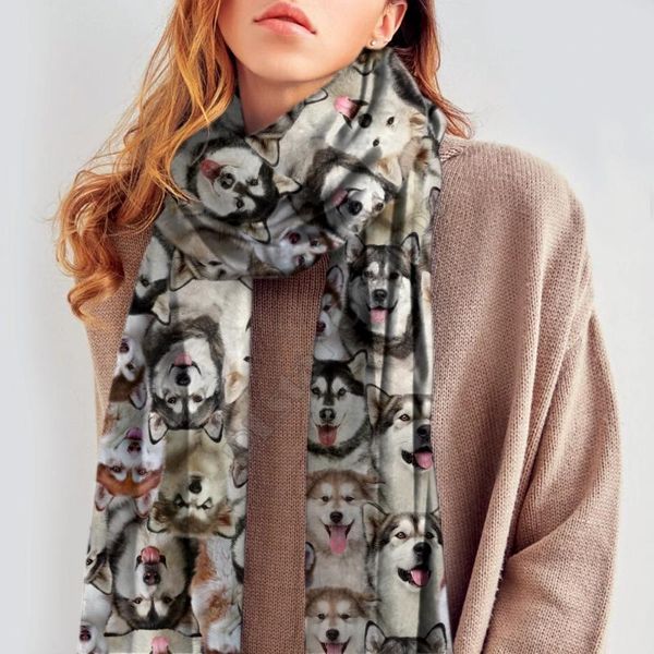 scarves alaskan 3d printed imitation cashmere scarf autumn and winter thickening warm funny dog shawl, Blue;gray
scarves alaskan 3d printed imitation cashmere scarf autumn and winter thickening warm funny dog shawl, Blue;gray
