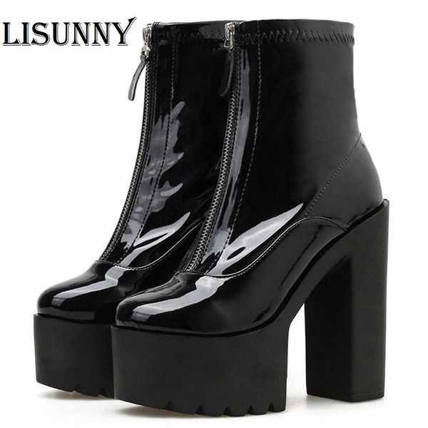 2020 spring autumn patent leather boots with zippers for women utral high heels shoes female nightclub party shoes platform s5ps#, Black
2020 spring autumn patent leather boots with zippers for women utral high heels shoes female nightclub party shoes platform s5ps#, Black