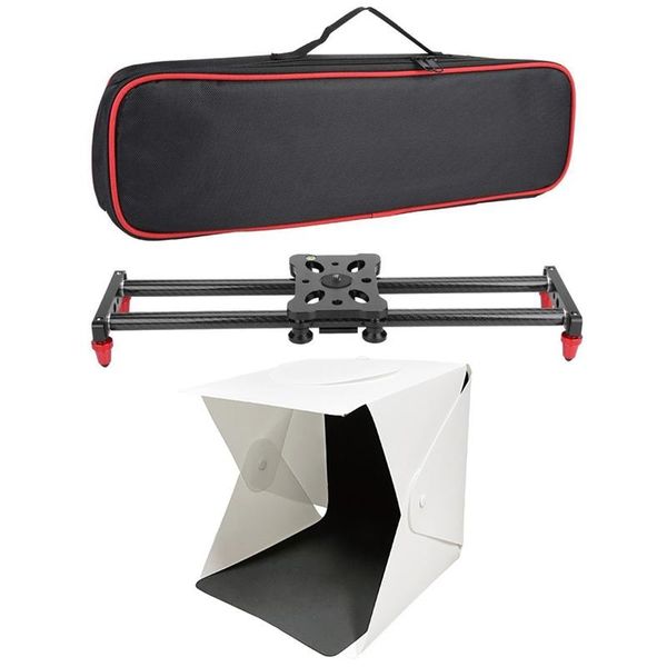 1 set slider carbon fiber dolly track video stabilizer rail & 1 pcs 20cm pgraphy p folding lightbox studio
1 set slider carbon fiber dolly track video stabilizer rail & 1 pcs 20cm pgraphy p folding lightbox studio
