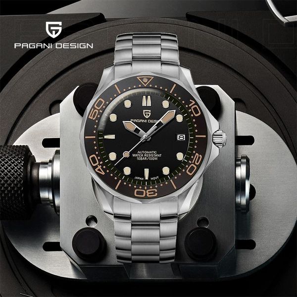 wristwatches pagani design business military 007 mechanical automatic watch men's accessories sapphire luminous stainless steel, Slivery;brown
wristwatches pagani design business military 007 mechanical automatic watch men's accessories sapphire luminous stainless steel, Slivery;brown