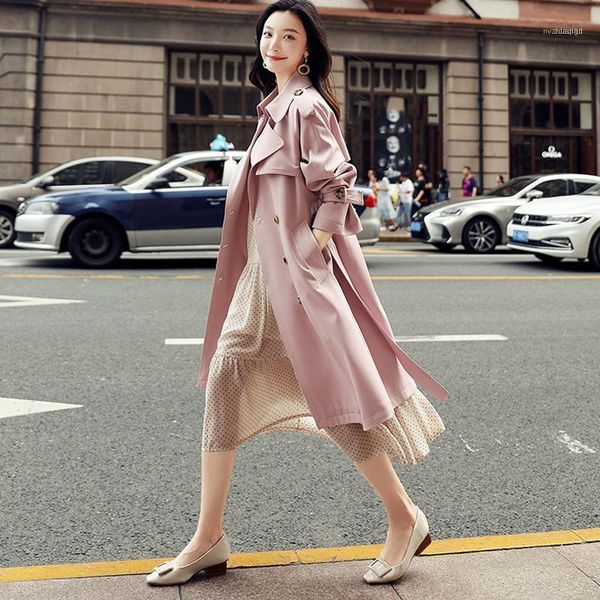 women's trench coats pink coat women double breasted long section british wind spring / autumn over the knee ladies casual1, Tan;black
women's trench coats pink coat women double breasted long section british wind spring / autumn over the knee ladies casual1, Tan;black
