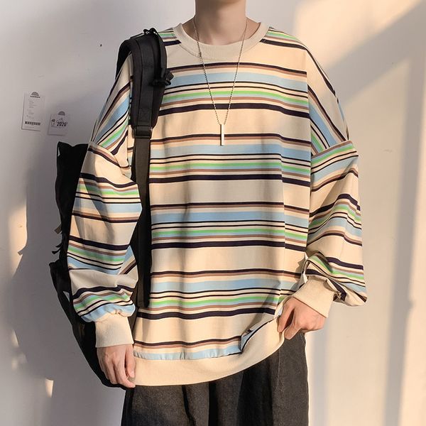 men's t-shirts mens tshirt loose sweatshirt men casual fashion style striped print tees couple harajuku hip hop hoodie pullover, White;black
men's t-shirts mens tshirt loose sweatshirt men casual fashion style striped print tees couple harajuku hip hop hoodie pullover, White;black