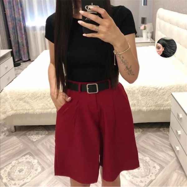 zhisilao solid capris plus size women summer female stretch knee length blaze shorts loose trousers ol office pantacourt, White;black
zhisilao solid capris plus size women summer female stretch knee length blaze shorts loose trousers ol office pantacourt, White;black